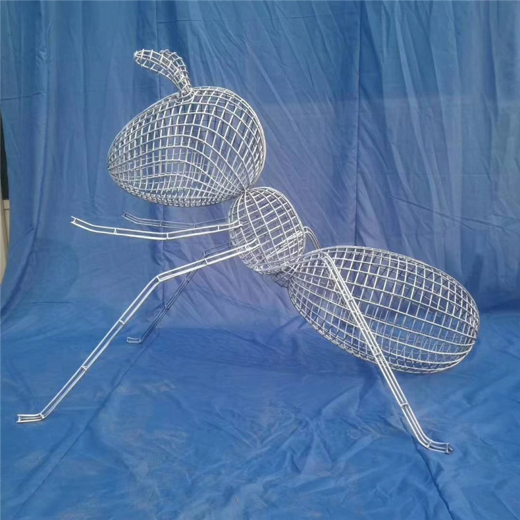 不锈钢镂空蚂蚁雕塑 不锈钢丝蚂蚁雕塑 制作厂家