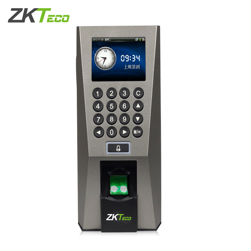 ZKTECO中控智慧F18彩屏指纹门禁机考勤一体机门禁 可选IC ID卡