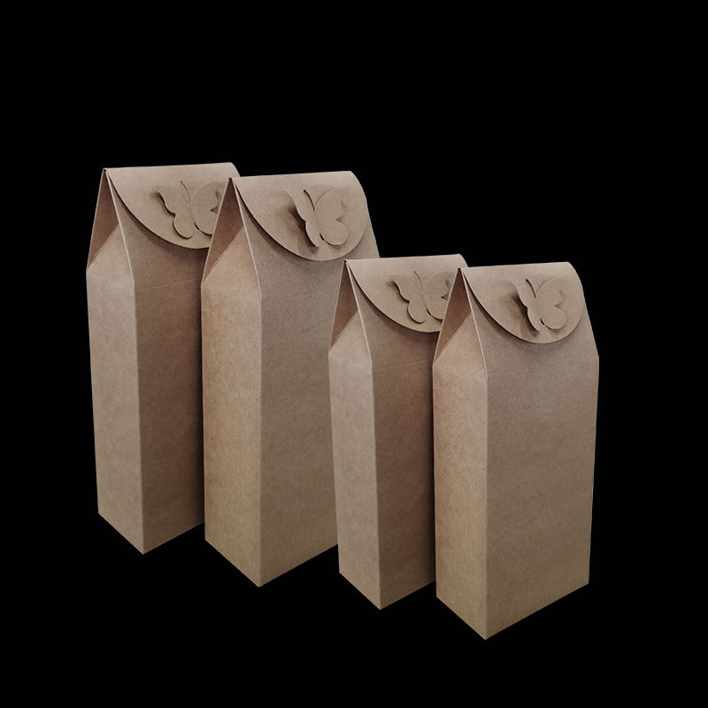 YB1212牛皮纸袋蝴蝶扣包装纸盒糖果包装盒定制
