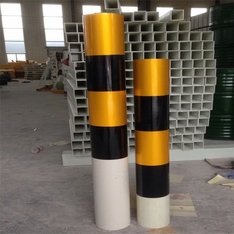 红白反光玻璃钢警示桩厂家-反光膜级别可选择-反光防护柱