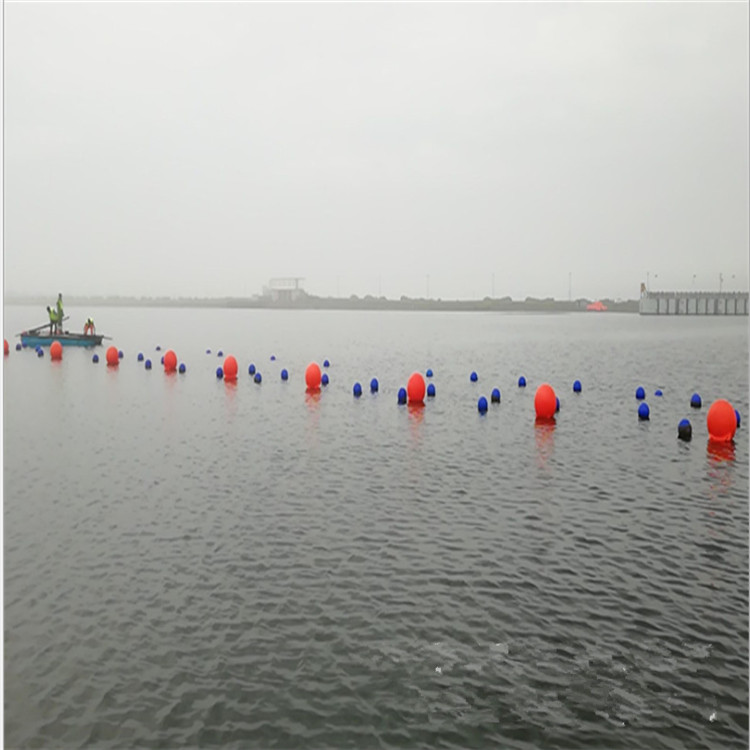 港口拦河索 区域警示浮球 PE塑料浮子批发