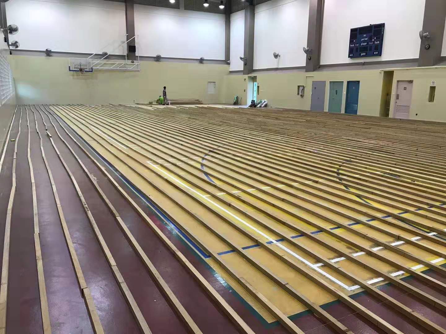山东学校篮球场馆运动木地板