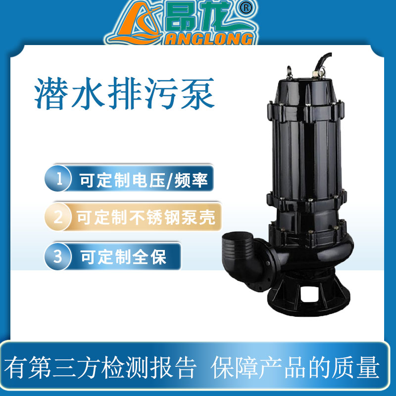 WQ潜水排污泵高扬程立式水泵 地下车库可定制不锈钢泵头