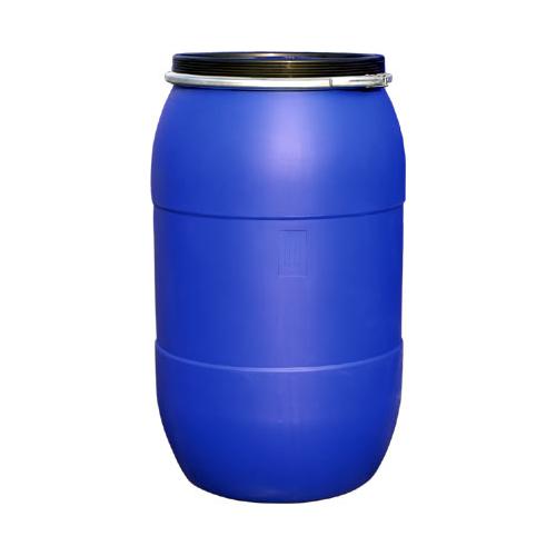法兰桶200L铁箍塑料桶60升化工抱箍桶120kg开口废液油泔水桶