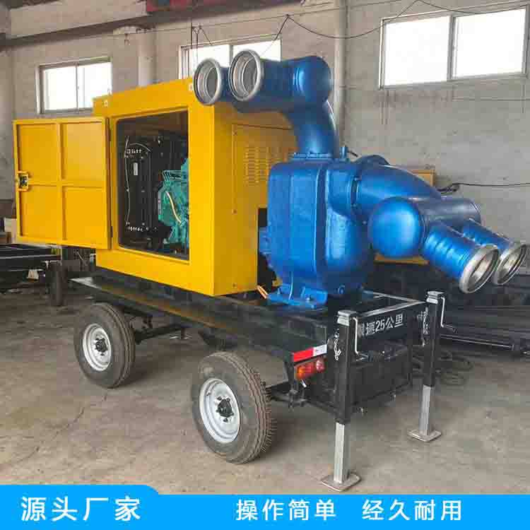 聚仁柴油泵车 10寸移动自吸污水泵 柴油机抽水泵车源头厂家