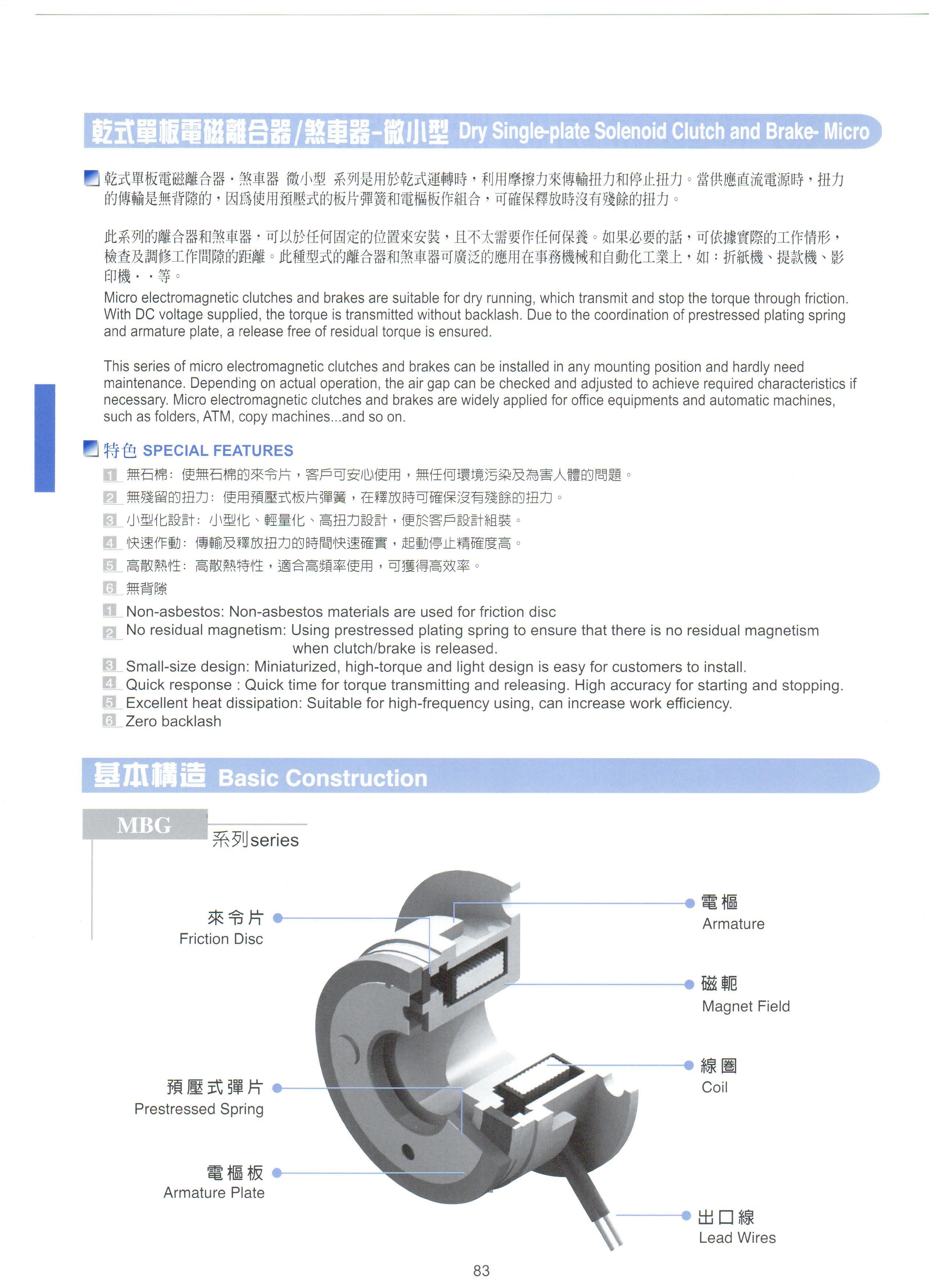 中国台湾仟岱刹车器MG10S2AA