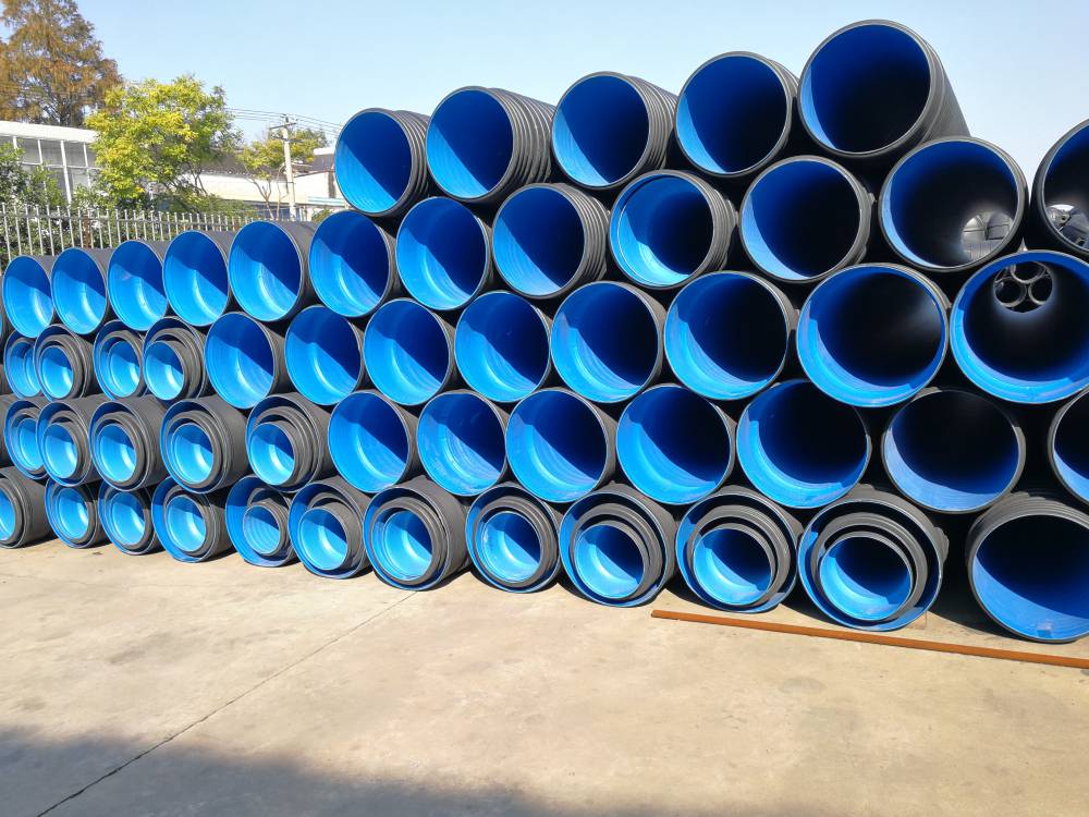 张家港双壁波纹管 HDPE增强缠绕管 厂家直销