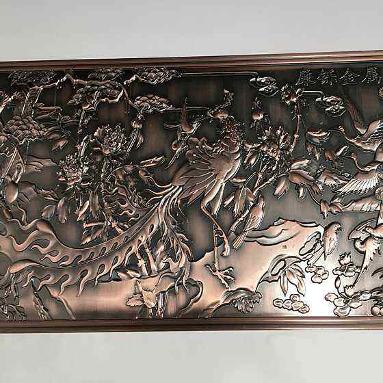 沙发背景有框画万里长城 装饰 欢迎来电咨询 北京古铜铝板工艺品厂家批发