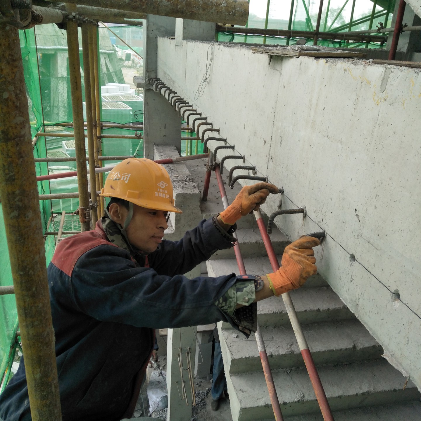 北京首鋼秀池改造結構植筋