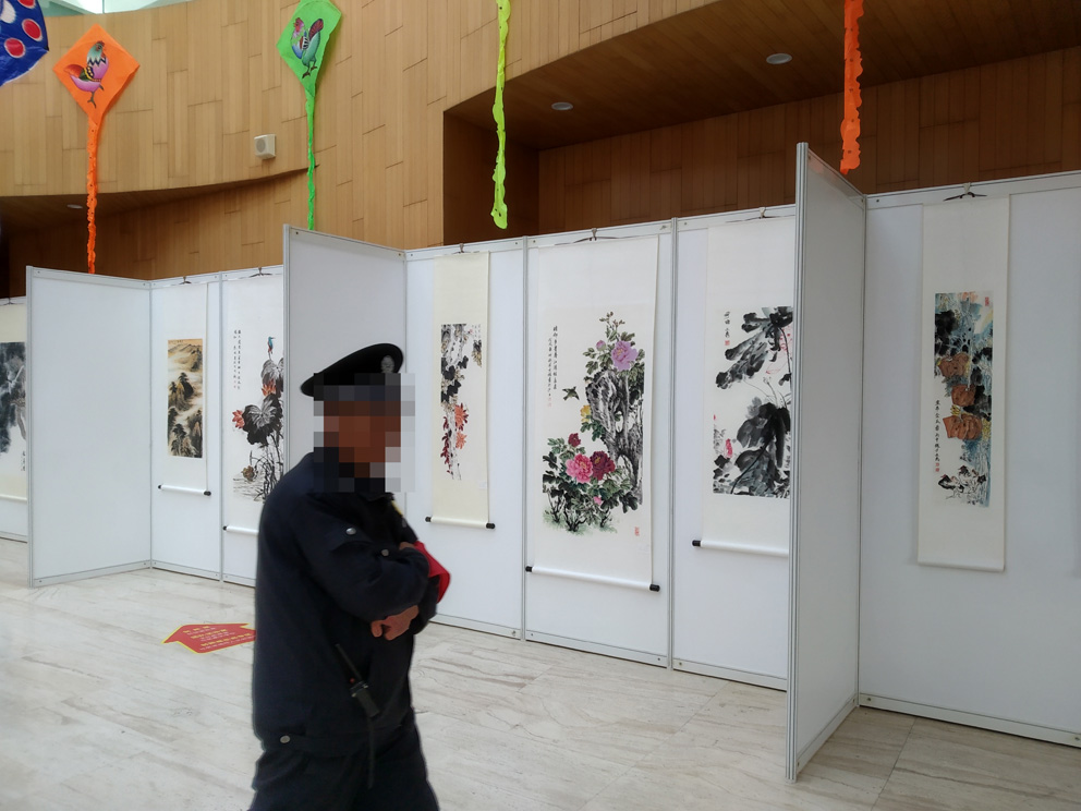 上海嘉定区学校书画作品展览活动布置 作品挂画展示板展板出租