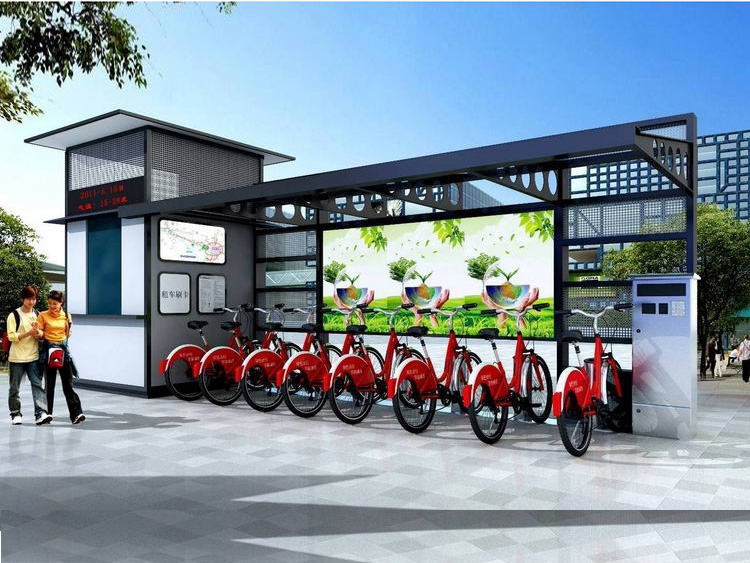 南京自行车服务亭厂家 价值观广告牌 飞通广告制品