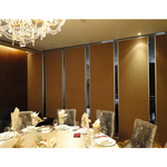 赛勒尔包房餐厅玻璃隔断吊趟门定制半安装电动隔断