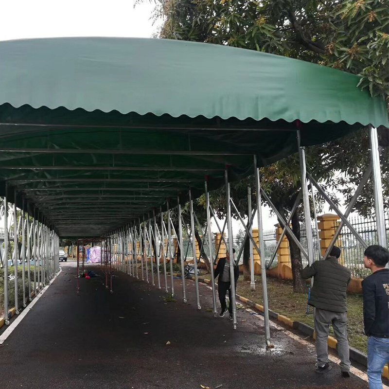 移动式遮阳雨篷 湘潭设计定做移动推拉蓬