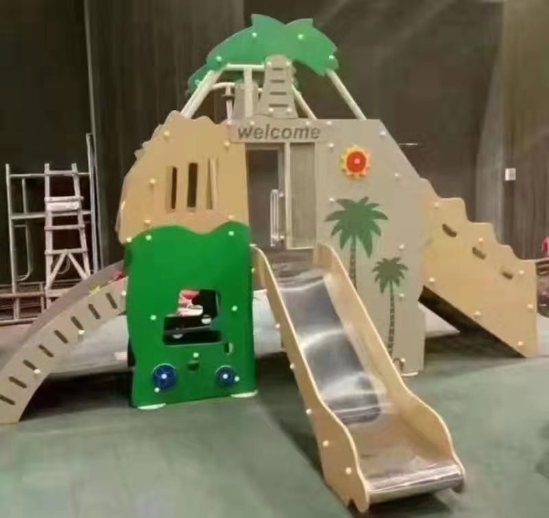 栾城幼儿园玩具厂批发儿童室内木质滑梯