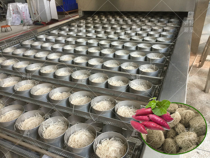 团粉生产线_麻辣粉丝加工设备封闭式运行制作多种形状粉块