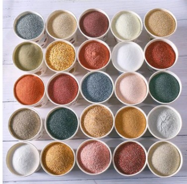 源通矿产彩砂各种型号彩砂染色彩砂与各种树脂兼溶性好