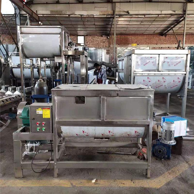 豆粕饲料卧式搅拌机500kg卧式螺带混合机化工肥料U型混料机