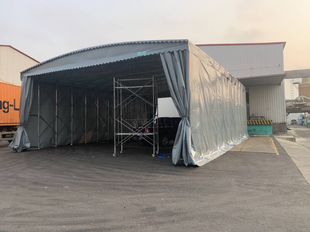 生产工地雨棚推拉活动雨棚工地帐篷