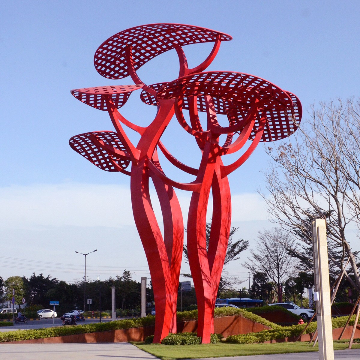 不锈钢创意大树雕塑 不锈钢树杆雕塑 定制