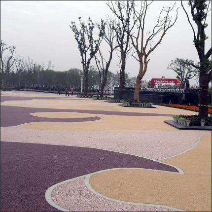 内江公园彩色透水混凝土-全国施工