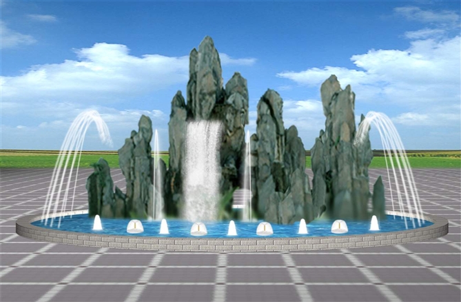 不锈钢灯光喷泉雕塑-园林灯光喷泉雕塑-陆地灯光喷泉雕塑