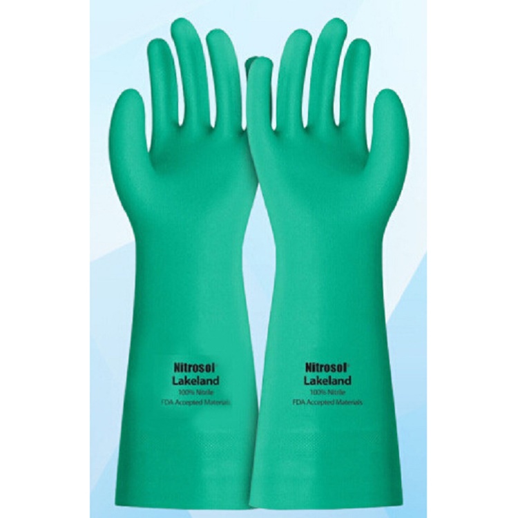 雷克兰耐酸碱防化手套实验室EN15F防腐蚀手部防护