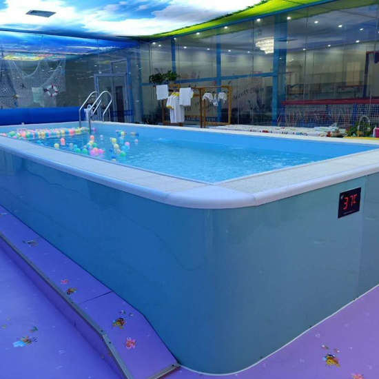 菏泽水育培训泳池设备 恒温钢结构可拆卸游泳池 免费设计