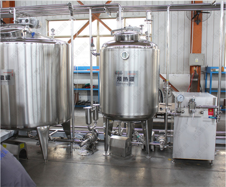 乳品生产线设备厂家 牛奶生产线预热罐 牛奶杀菌加工设备