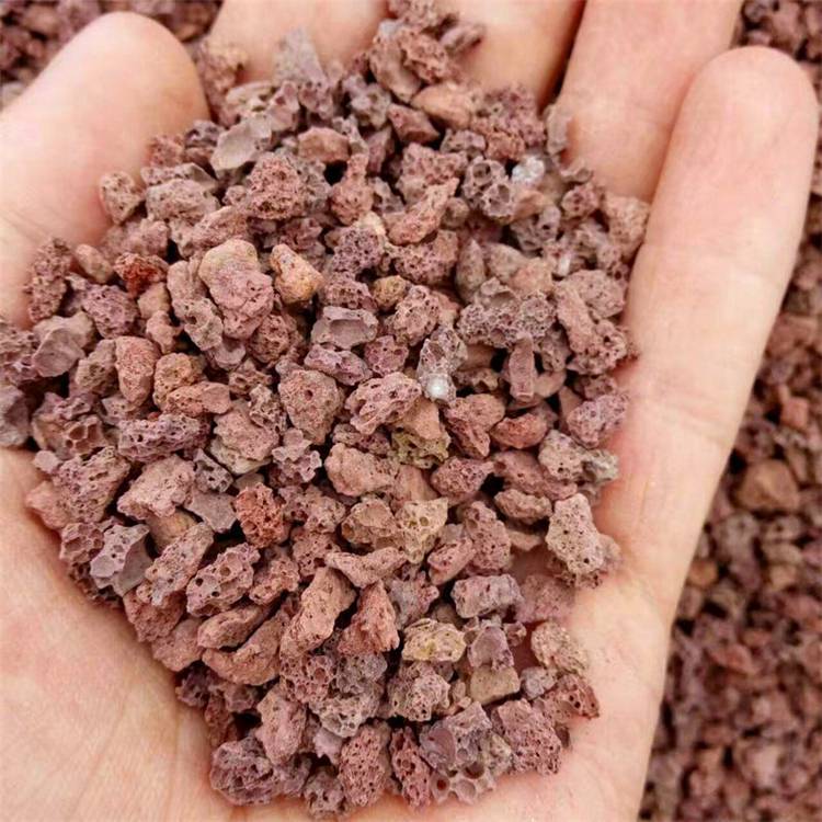 火山石颗粒 3-6毫米红色火山石价格