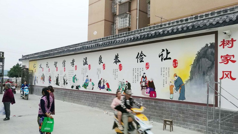 四川墙体绘画让城乡美如画新农村彩绘亿达看得见