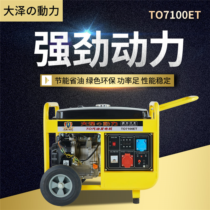 TO7100ET电启动开架汽油发电机组​
