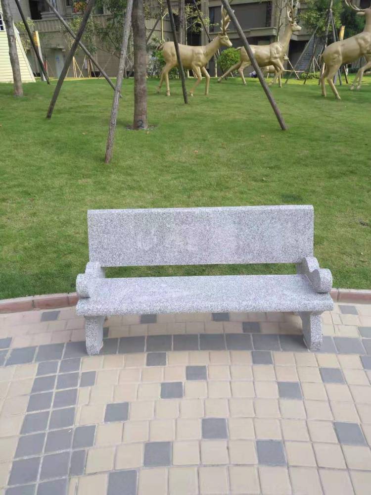 惠安实体厂家直供石雕长椅园林户外花岗岩石椅石凳定制
