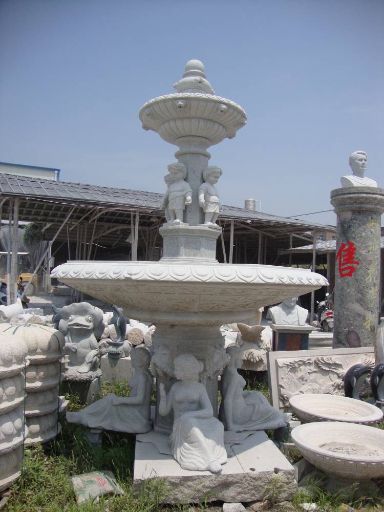 惠安雕刻厂家供应石雕喷泉大型园林庭院小区门口花岗岩喷水池