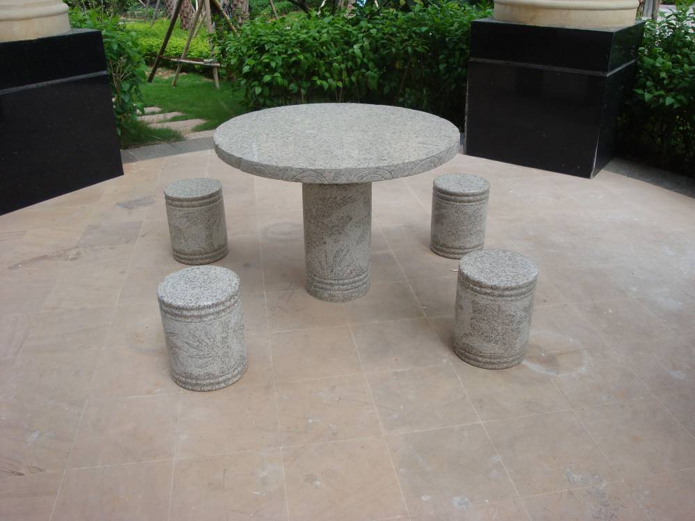 惠安厂家直供石桌椅户外庭院石雕青石石桌石凳雕刻可定做