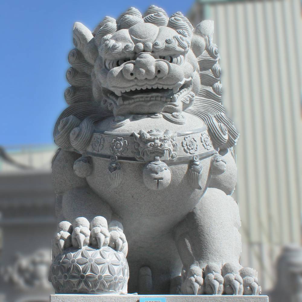 惠安厂家直供石雕狮子广场门口摆放花岗岩狮子一对招财瑞兽定制摆件