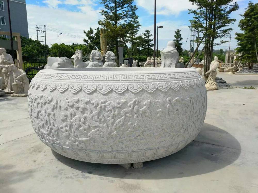 厂家供应假山石缸 园林庭院花岗岩鱼缸流水摆件雕塑