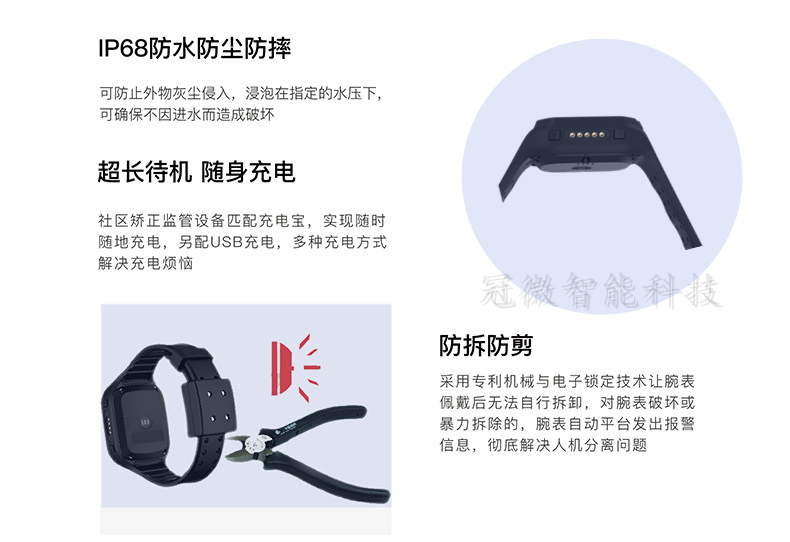 广州智能防拆定位电子手环