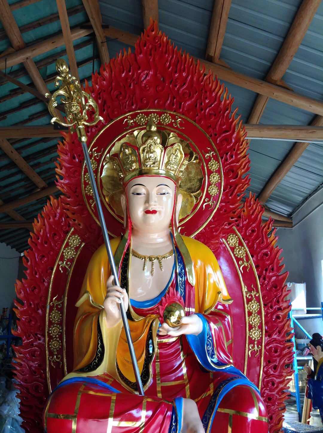 广州黄铜三宝佛像
