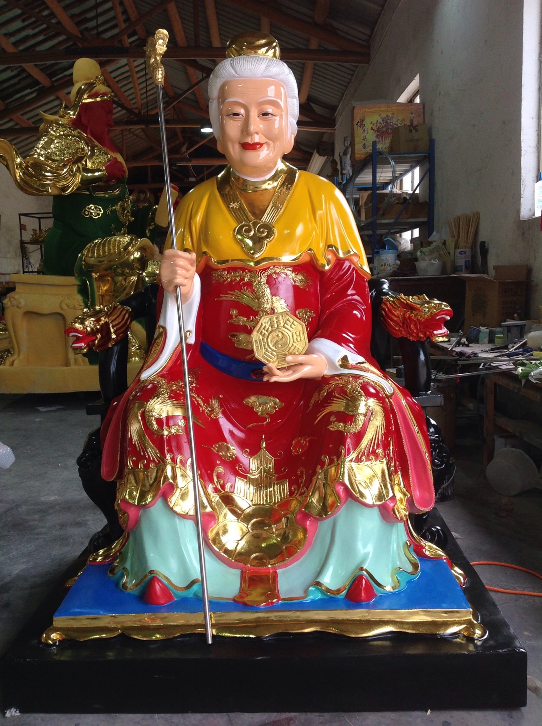 忻州三霄娘娘佛像 一手货源 九龙圣母雕塑