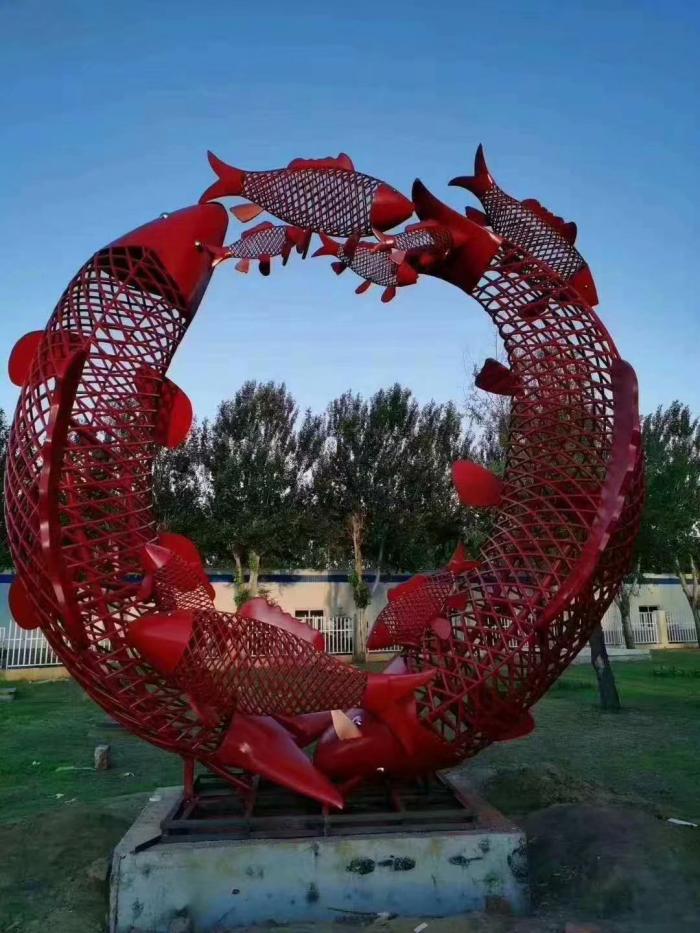 大型镂空鱼雕塑厂家-镂空鱼雕塑价格-镂空鱼雕塑公司