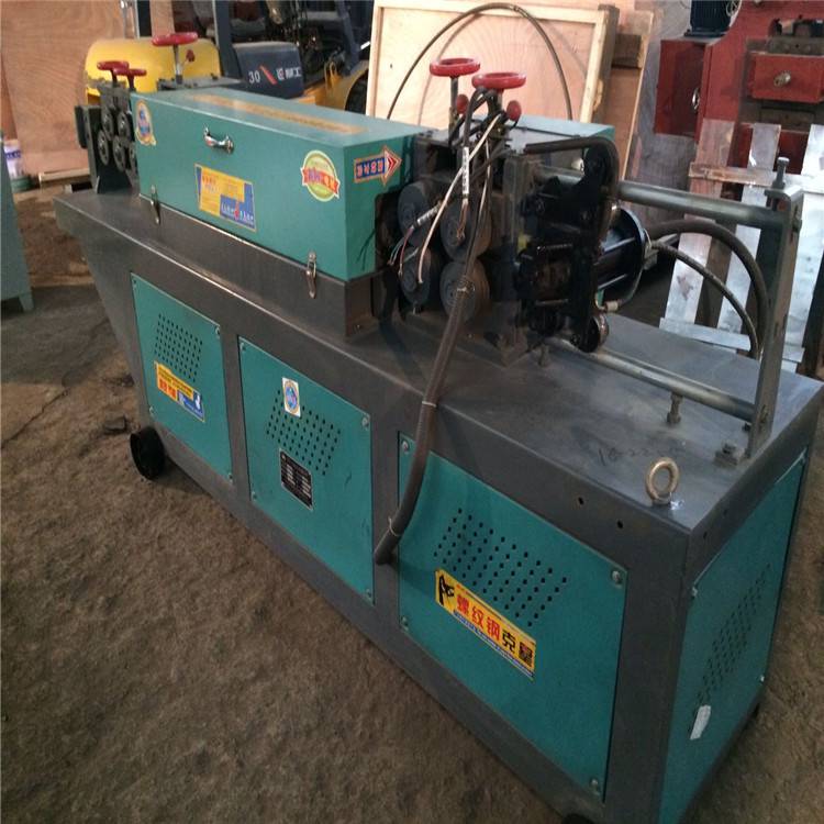 久诺机械供钢筋地拖式拉直机 自动调直切断机工地操作简单