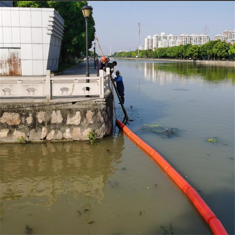 河道水草阻挡浮排浮筒式 水上载污带塑料浮体