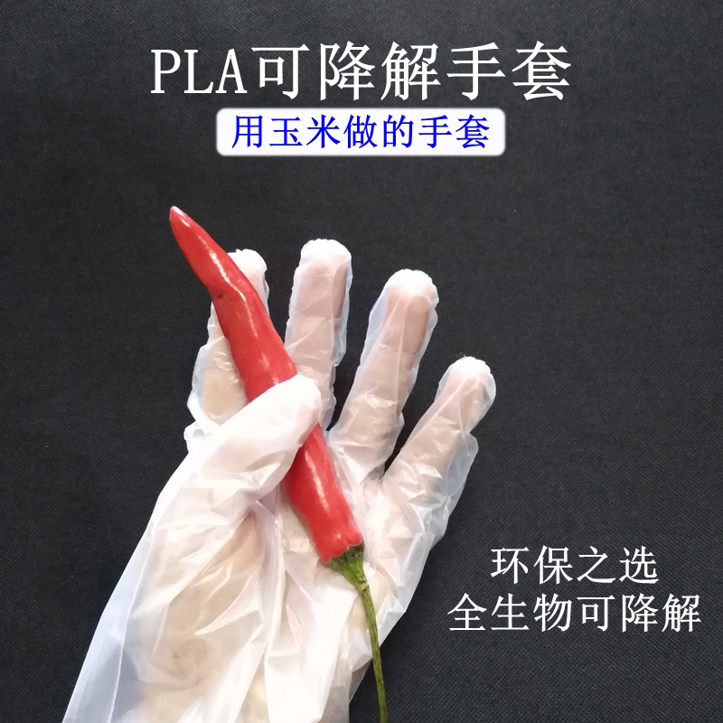 全生物pla可降解一次性手套食品餐饮透明薄膜厨房加厚耐用pe塑料批发食品级