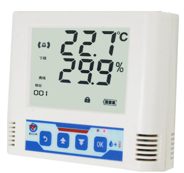 建大仁科 大屏液晶显示温湿度计 库房温湿度传感器 温湿度测点