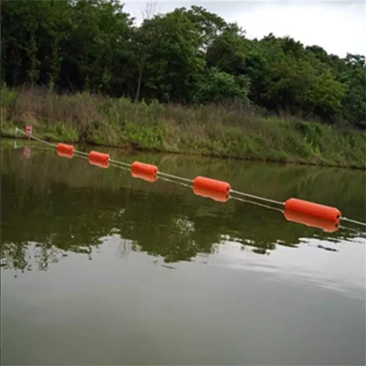 水电站库区拦船索漂浮桶 绳索串联水面警示标志带浮漂