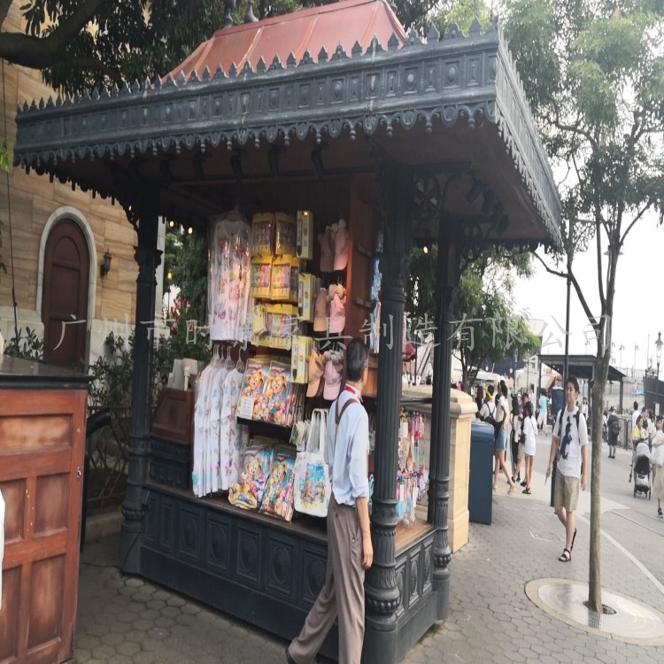 广州商业街售卖亭定做潍坊商业步行街户外实木仿古售货屋