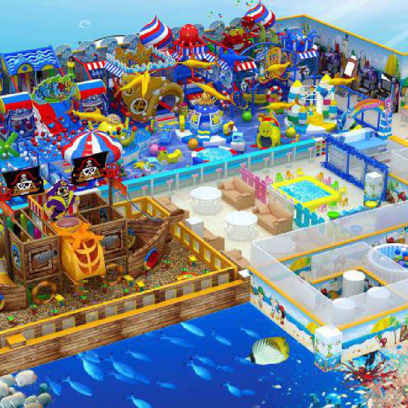 海洋系列室内儿童乐园设备厂家设计直销承德海洋风格淘气堡