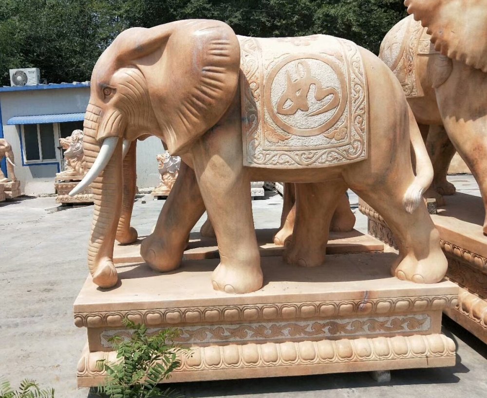 中山大象雕塑厂家_50对石雕大象现货