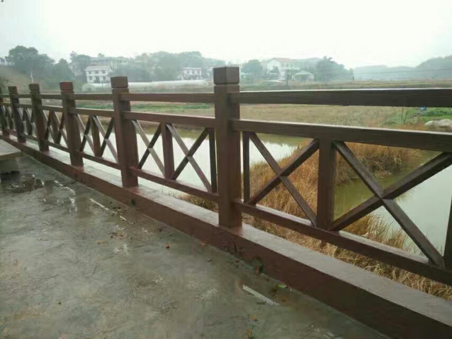 郑州水泥仿木栏杆批发 1.5米水泥仿木栏杆
