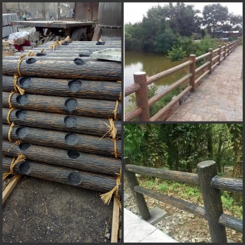 南京水泥仿木栏杆 混凝土仿木护栏